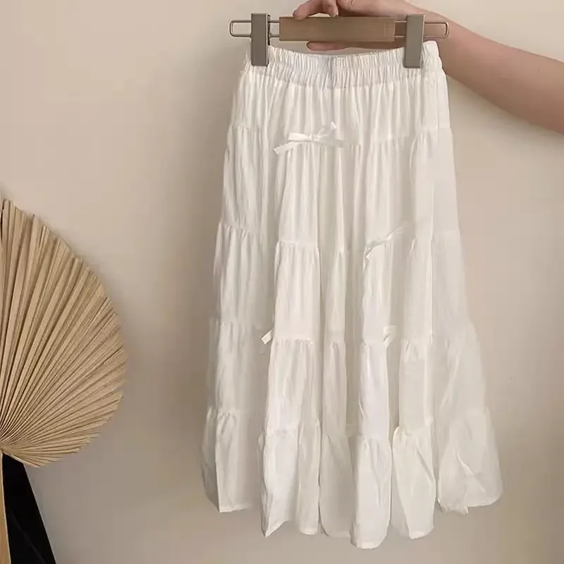 

Girls' Set Summer 2026 New Children's Lace Splicing Embroidered Top Solid Color Versatile Half Skirt Two-piece Set