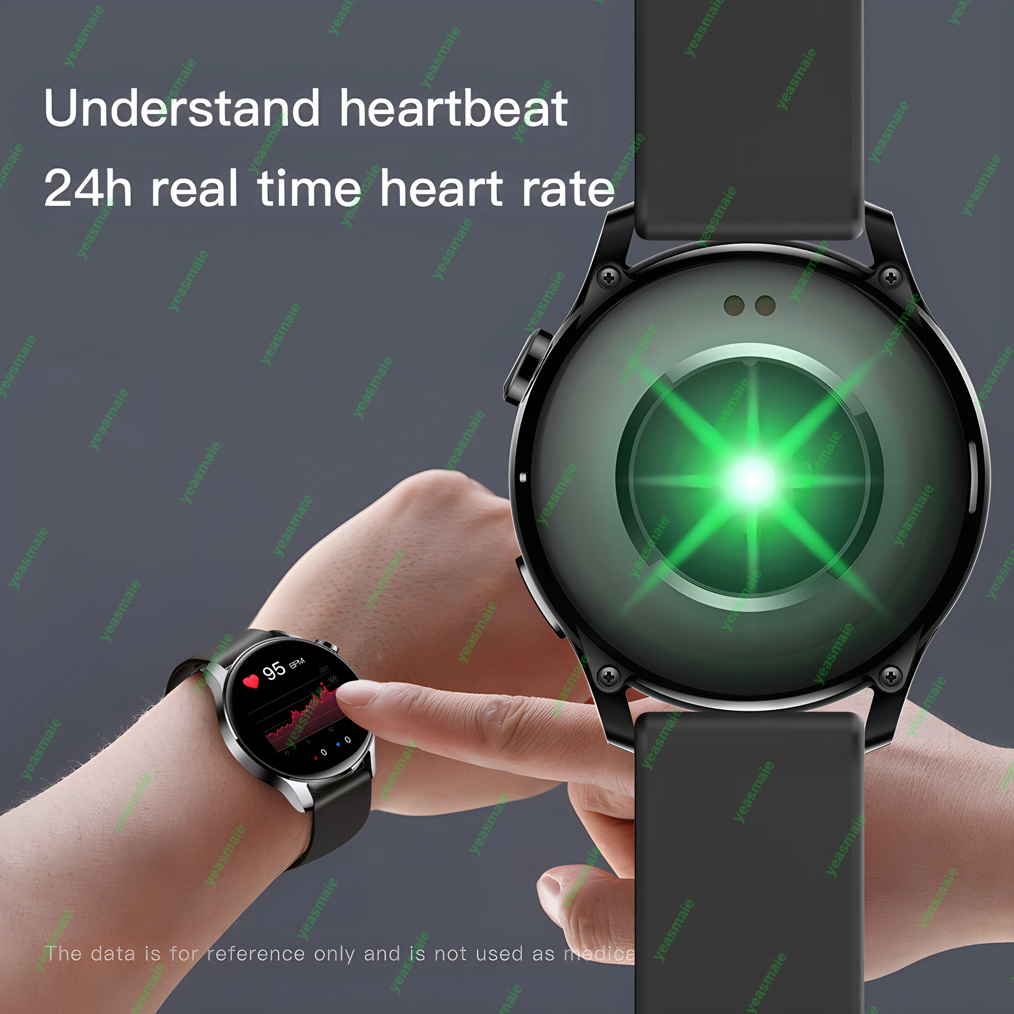 D9 D11 Smart Watch Men 1.5 Inch Amoled HD Screen ECG 7 in 1 Smartwatch 2024 Wireless Charging AI Voice 15 Days Standby Watch 4