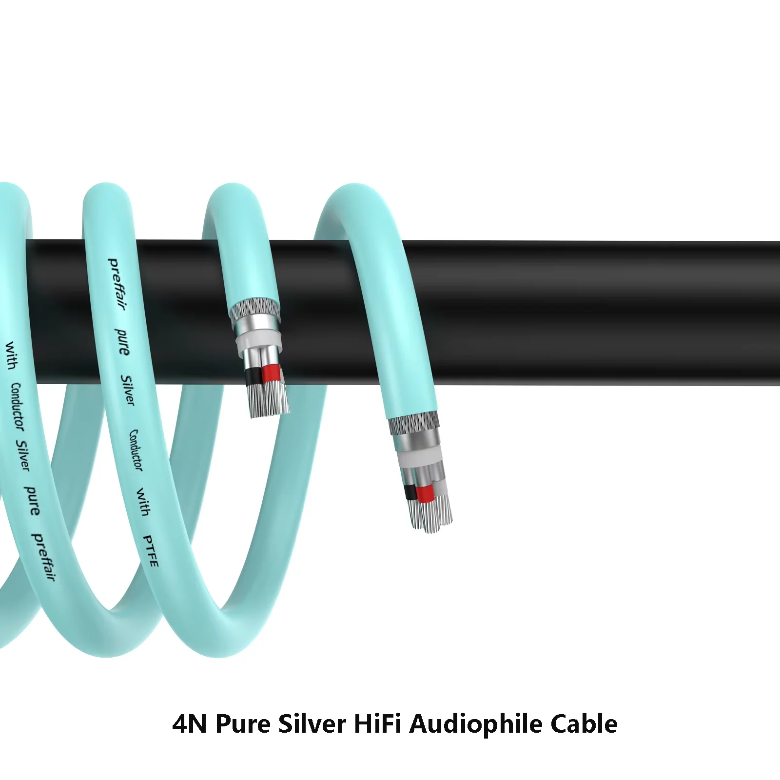 4N Pure Silver HiFi Audiophile Cable  XLR/RCA Balanced Interconnect & USB Audio Decoding Speaker Cables