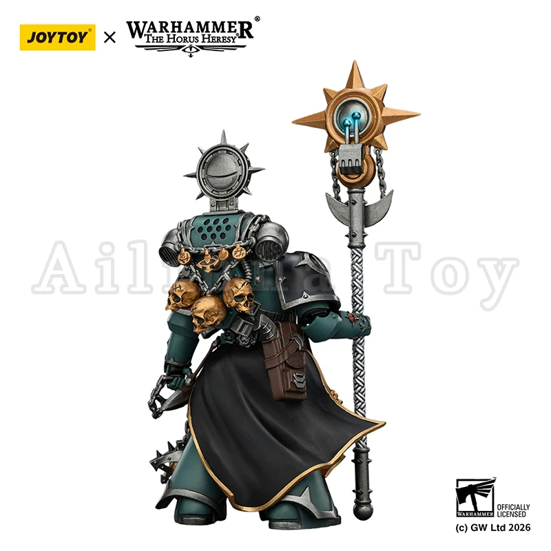 JOYTOY 1/18 Action Figure The Horus Heresy Sons of Horus Dark Emissary Consul with Staff of Dark Authority Anime Toy