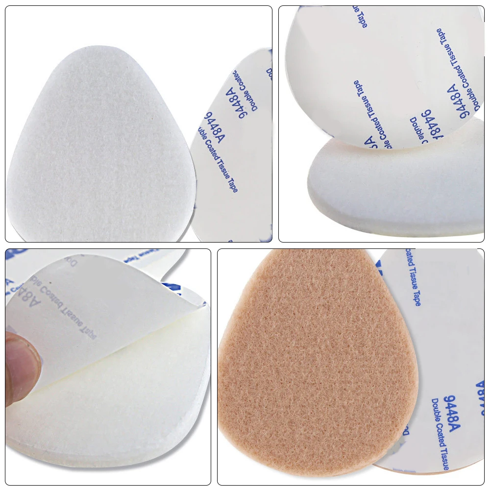 

6 Pairs High Heel Pads Felt Insoles Women Arch Support Half Inserts Forefoot Cushion Metatarsal Pain Relief Shoe