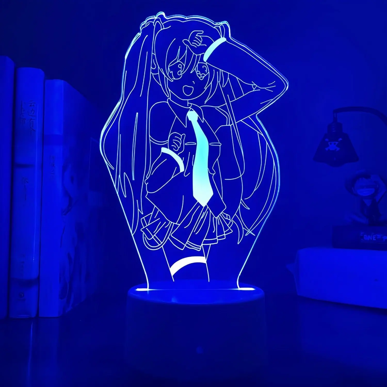 Anime Peripherals Hatsune Miku Figure LED Night Light Hatsune Miku Figurine Night Light Decoration Collection Toys Gifts view 5