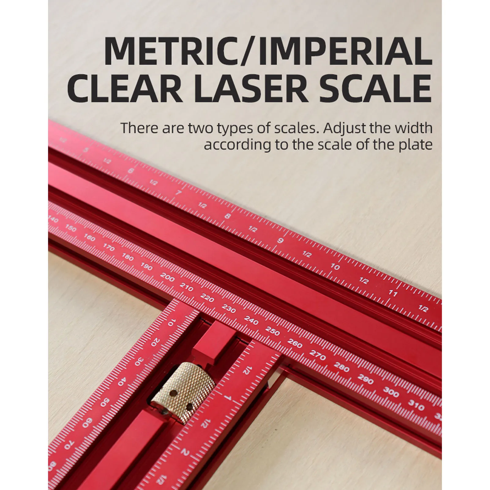 Parallel  Rail System Heavy Duty Aluminum Alloy  Rail Joining Set Metric Imperial Units Easy To Read for Woodworking