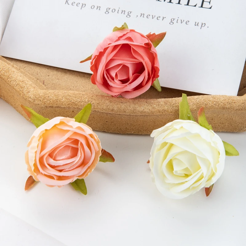 Künstliche Blumen Günstige Scrapbooking Heimdekoration Seiden-DIY-Geschenke Süßigkeitenbox Kuchen Hochzeit Outdoor Kunstrosen Valentinstagskranz – Detail 5