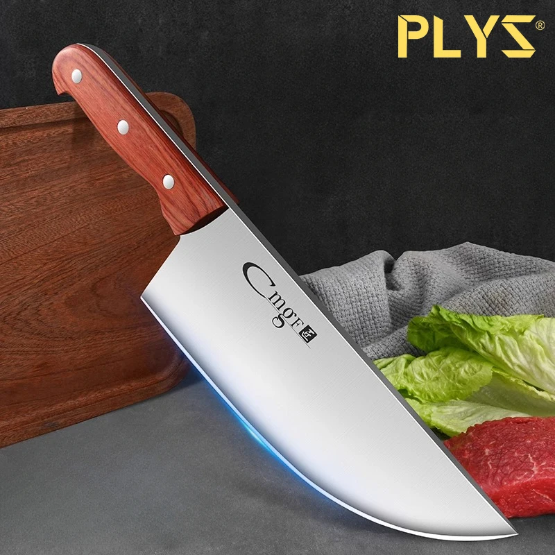 PTIEB 1 set, wooden handle pork knife, commercial pork cutting knife, special knife for killing pigs, meat cutting knife