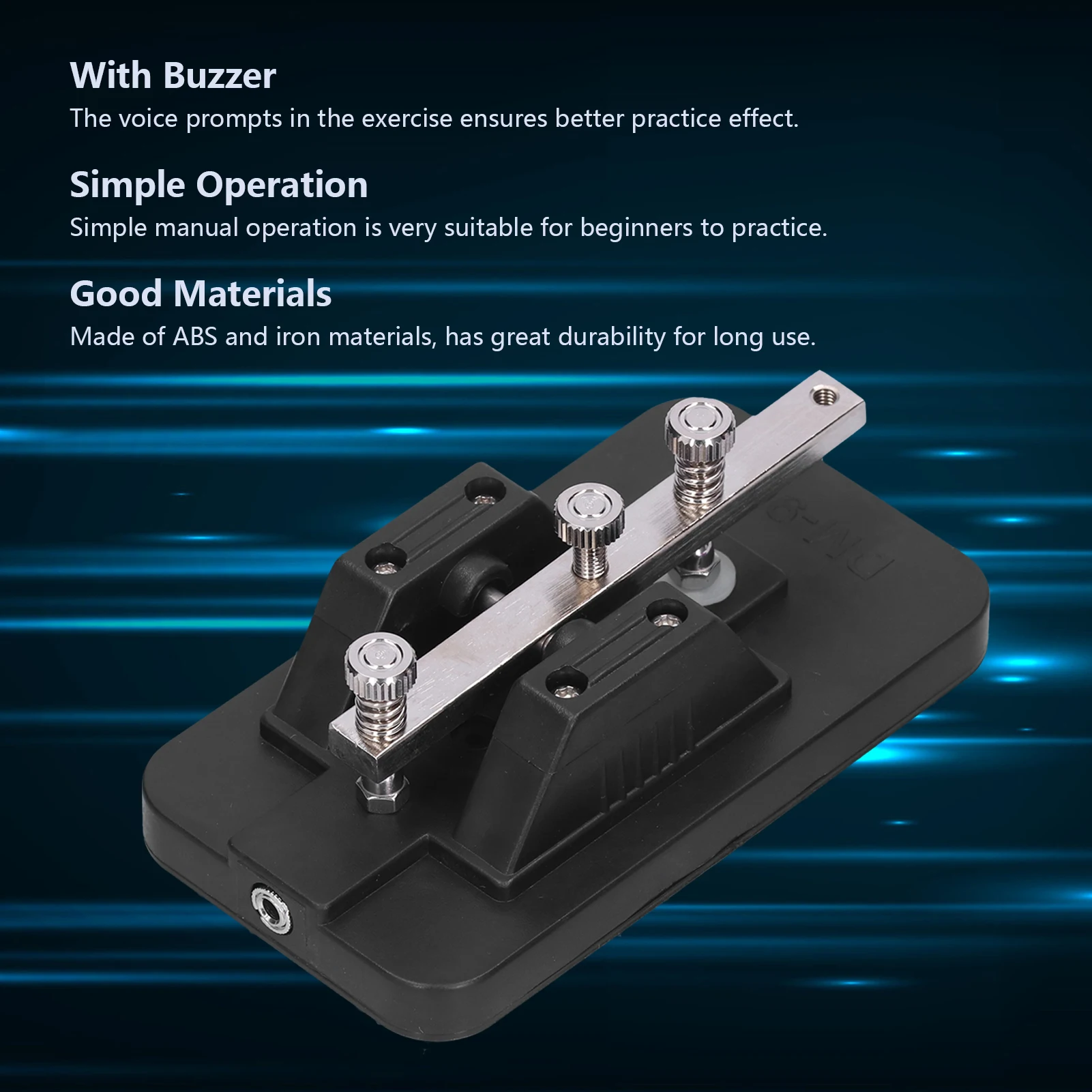 

Morse Key Telegraph Tapper Manual CW Practice Tool Trainer with Buzzer for Beginner Telegraph Key Telegraph Key with Buzzer