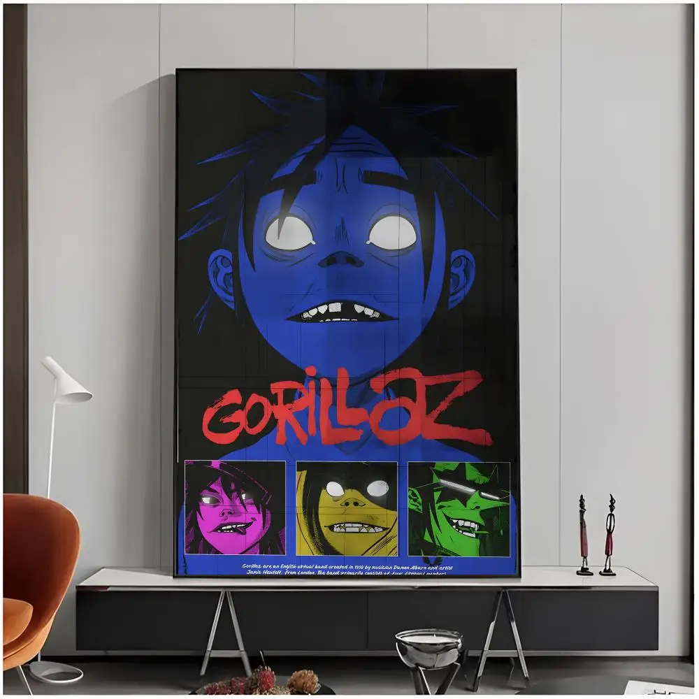 band virtual G-Gorillaz Poster Living Room Bedroom Decorative Print Unframed Decor