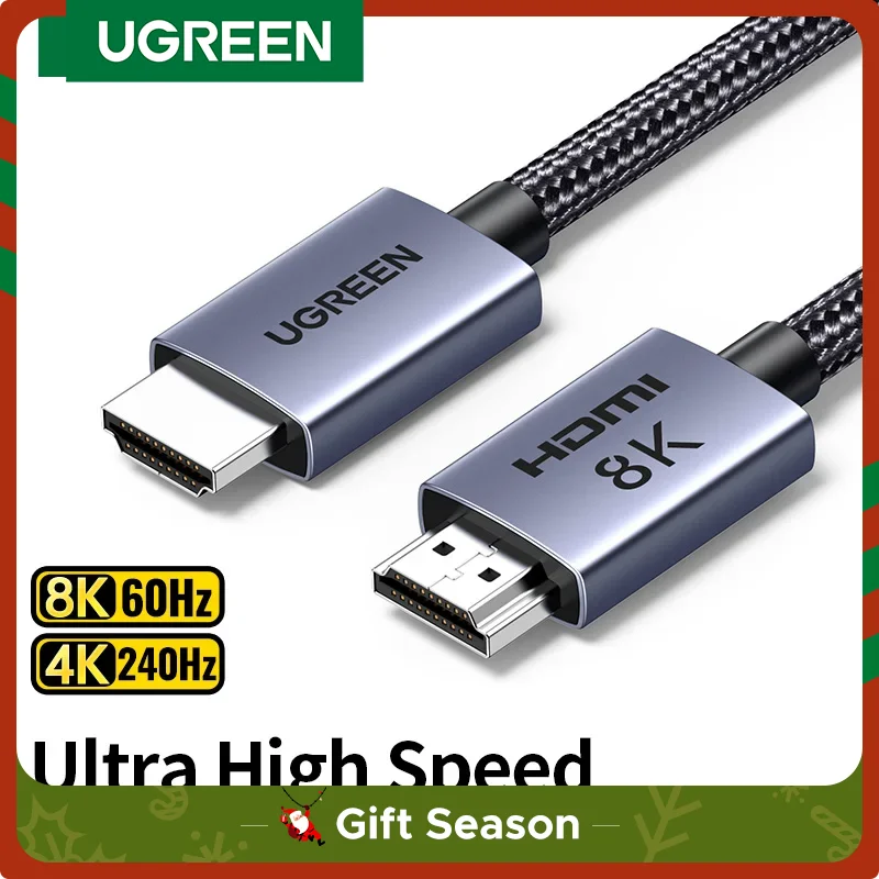 UGREEN HDMI Cable 8K/60Hz for PS5 Xiaomi TV Box Ultra High Speed Certified 8K@60Hz Cable 48Gbps Dolby Vision HDCP2.3