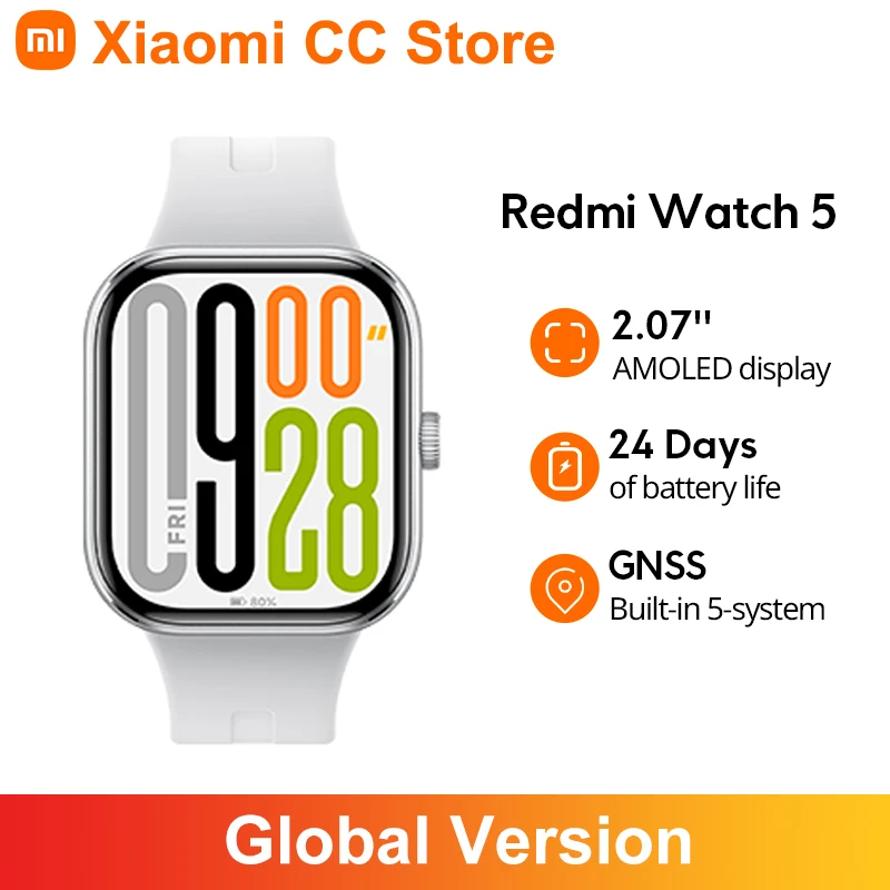 Global Version Xiaomi Redmi Watch 5 Built-in 5-system GNSS 2.07