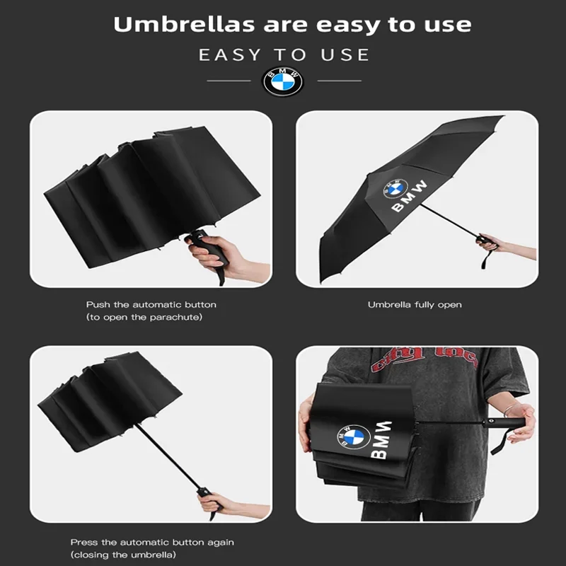 Fully Automatic Car Exclusive Umbrella UV Resistant Umbrellas For BMW E46 E90 E60 F30 F10 E39 E36 F20 G30 G20 E87 E92 E91 E30 F1 - view 5