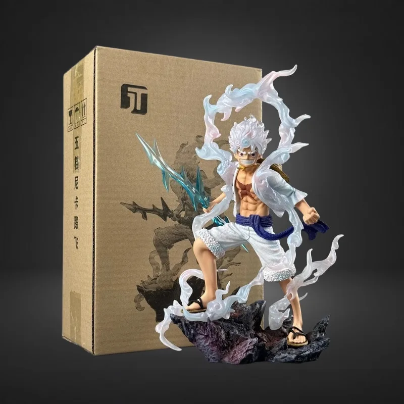 

Цельный пятиуровневый Ника Луффи аниме окружающий LX Луффи пятиуровневая громовая форма аниме ручная модель настольное украшение