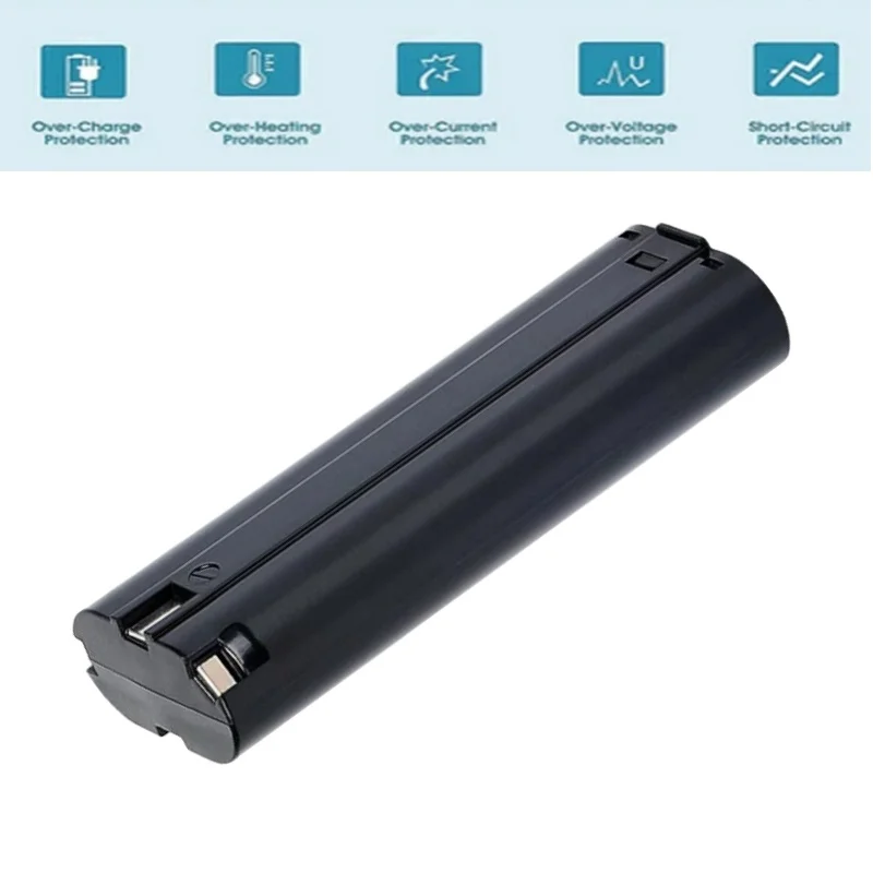 7.2V 5.0Ah Ni-Mh Battery Replacement For Makita 7000 7002 7033, 6010D 6018D 6073D 6172D DA3000D 6019D 9500D DA301D ML702