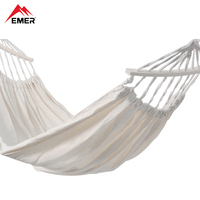 EMER Camping Hammock Thickened Durable Fabric Canvas Hammocks Travel Swing Chair Hanging Bed Double Outdoor Hammock with Bag