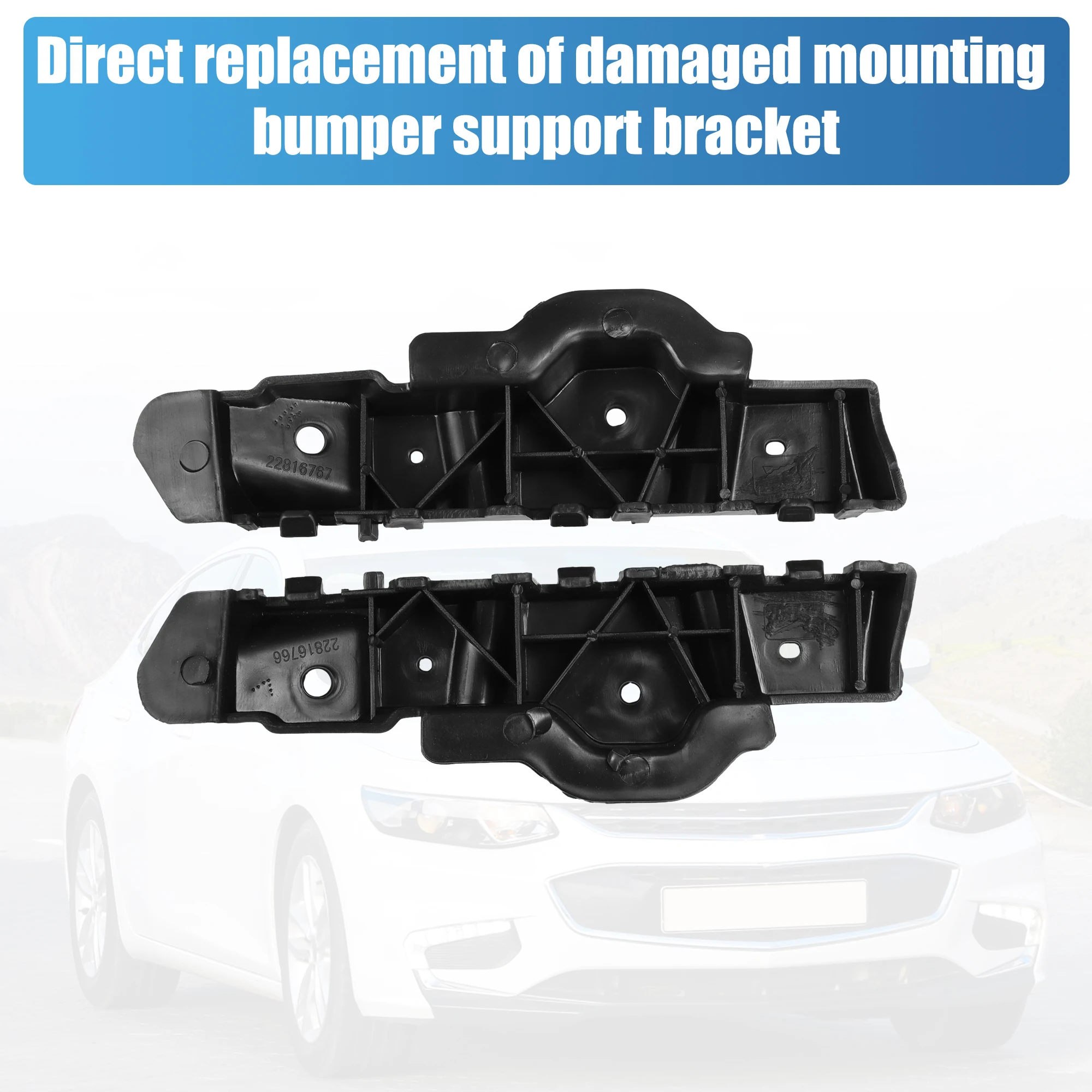 X Autohaux 1 Pair Front Bumper Mounting Support Bracket No.22986140 for Chevrolet Malibu 2013-2015 for Chevrolet Malibu Limited
