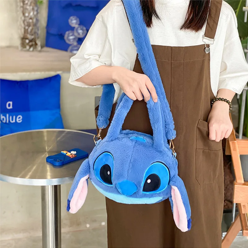 New Disney Stitch Plush Bag Children\'s Backpack Anime Lilo & Stitch Shoulder Bag Handbag Tote Bag Messenger Bag Birthday Gifts