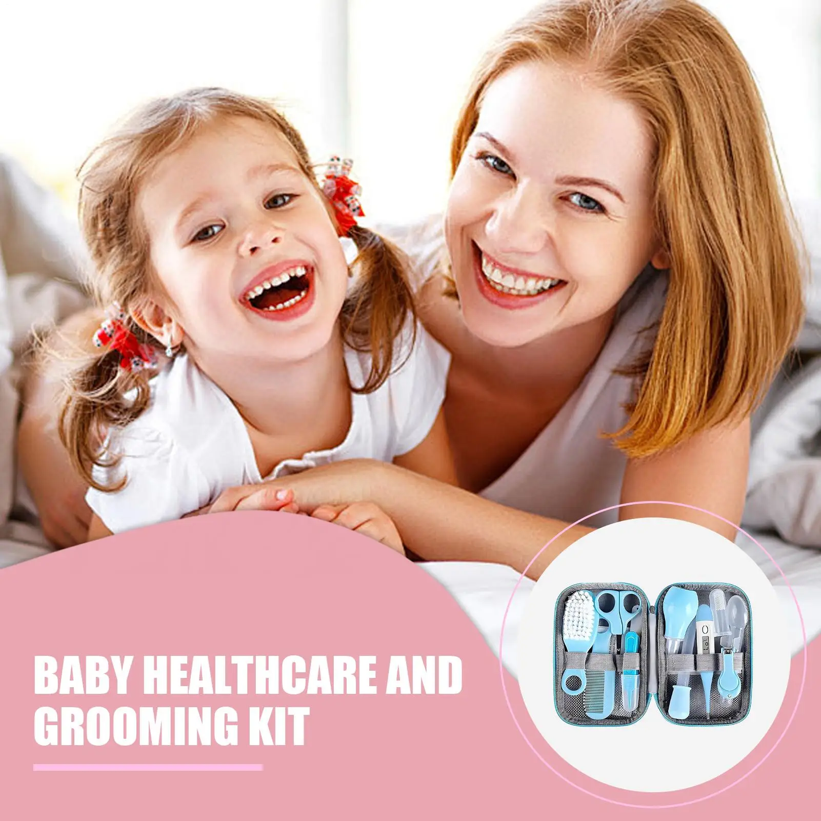 

Baby Health Kit 18 Pieces Baby Safety Care Set With Hair Brush Small Feeder Finger Toothbrush For Shower Kids Hospital Bag Bath