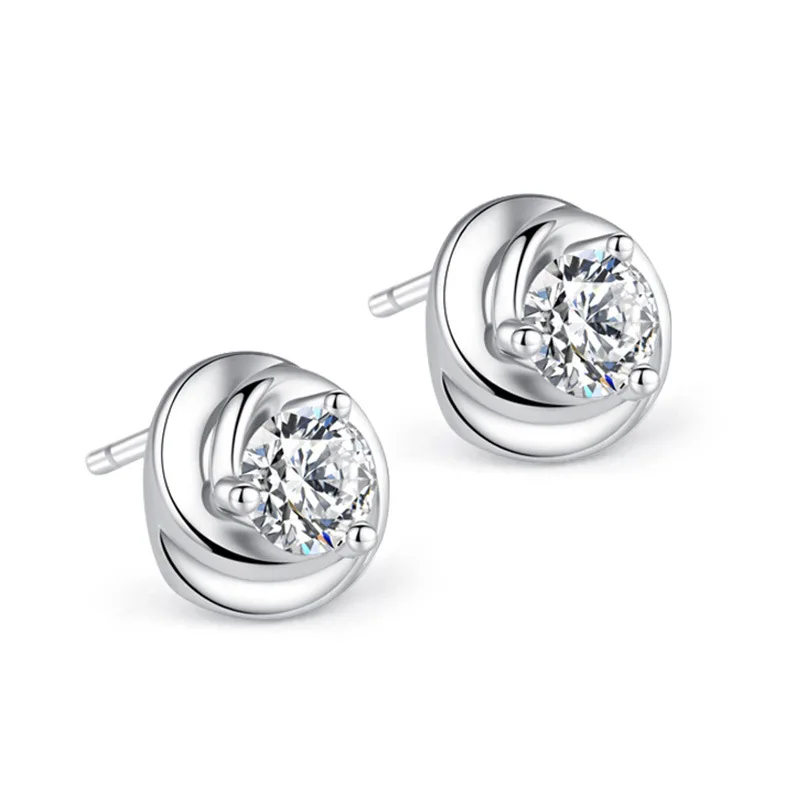 Flower Rotating Love Stud Earrings Purple Crystal for Women Popular Fashion Peony Rose Ear Lady Accessories 2026