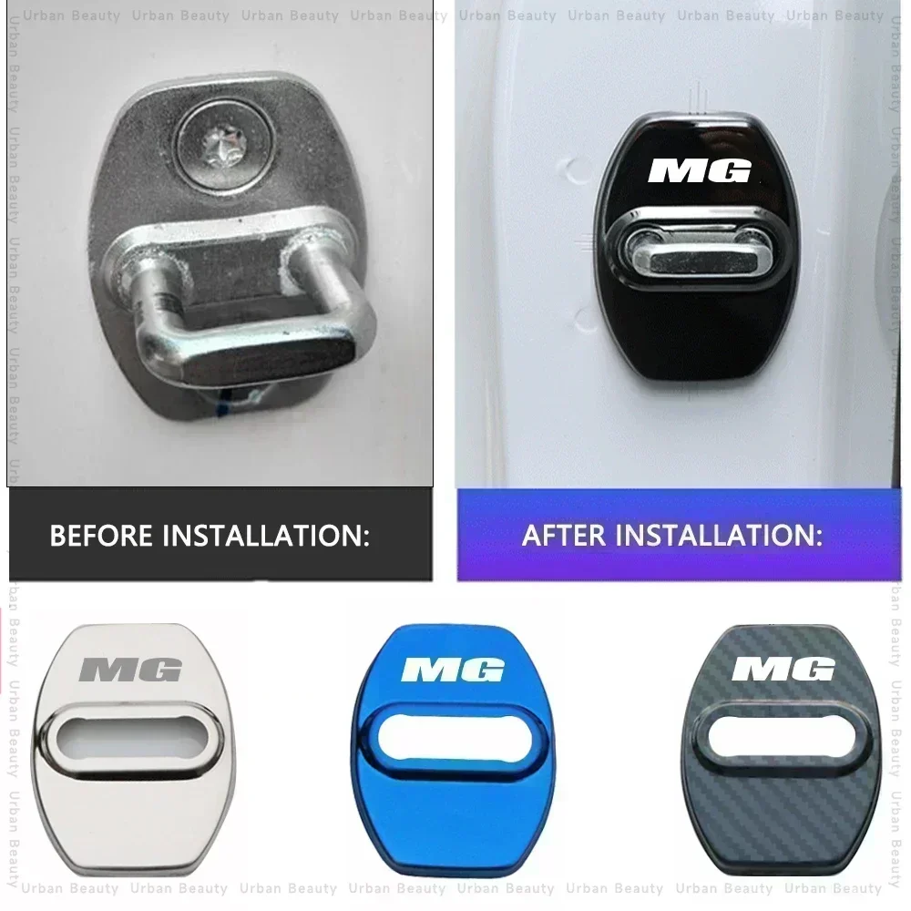 غطاء قفل باب السيارة شعارات السيارات ل MG GT GS HS MG3 MG 4 EV MG5 MG6 MG7 RX5 RX8 TF V80 ZS الحوت واحد اكسسوارات السيارات التصميم
