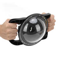 SHOOT Underwater Dome Dual Handheld Tray Dome Port Housing Case Waterproof Diving Protective Case for DJI OSMO Action 1 Camera