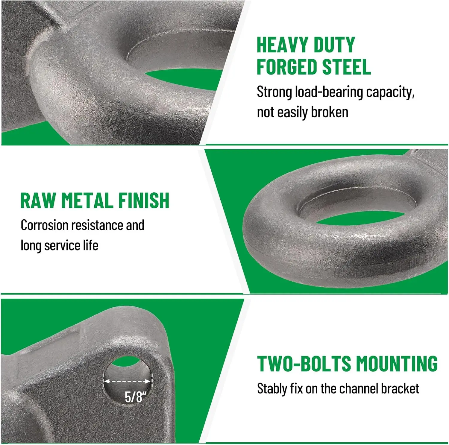 ピントルヒッチルネットリング、内径3インチ、牽引荷重24000ポンド、ヘビーデューティー鍛造鋼