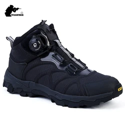 Botas tácticas para hombre al aire libre, cordones eléctricos, zapatos de escalada ligeros y resistentes al desgaste, botas de caza para acampar y senderismo 39-45 A2FC101