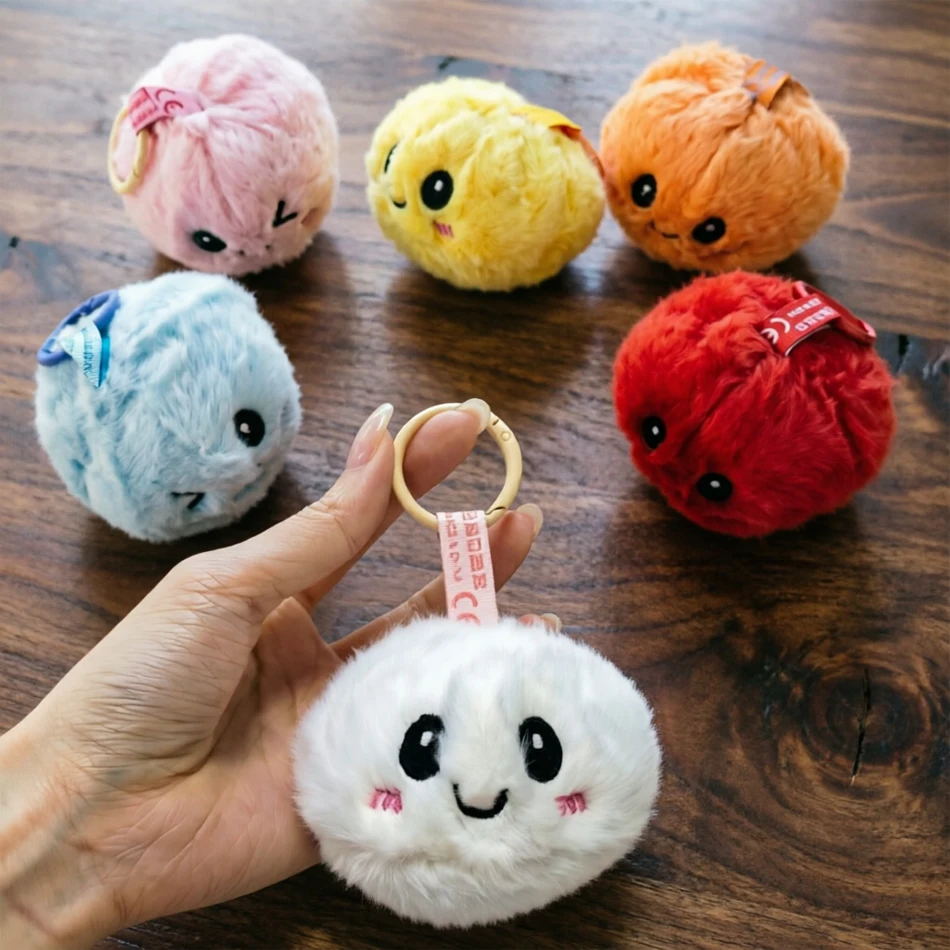 

Simulation Dumpling Bun Plush Keychain Squeeze Toy Squishy Fidget Anti Stress Release Hand Relax Gift Ornament Key Chain Pendant