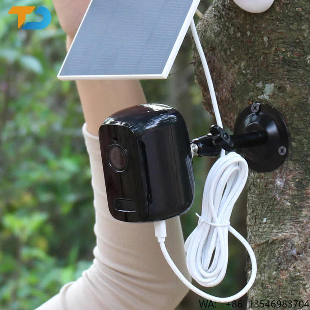TecDeft - Timbre de Puerta con Cámara de Gran Angular y Detección de Movimiento, Panel Solar de 3 W, Timbre de Video Wifi, Cámara Wifi Ezviz