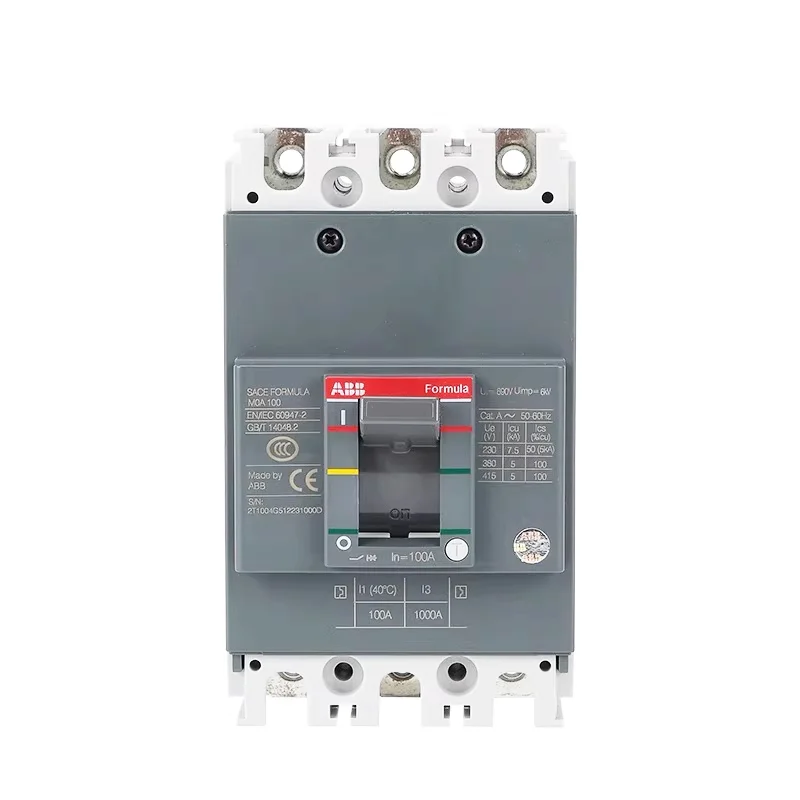 ABB Formula ATM Series Molded Case Circuit Breaker Provides Overload and Short Circuit Protection for Power Distribution Systems
