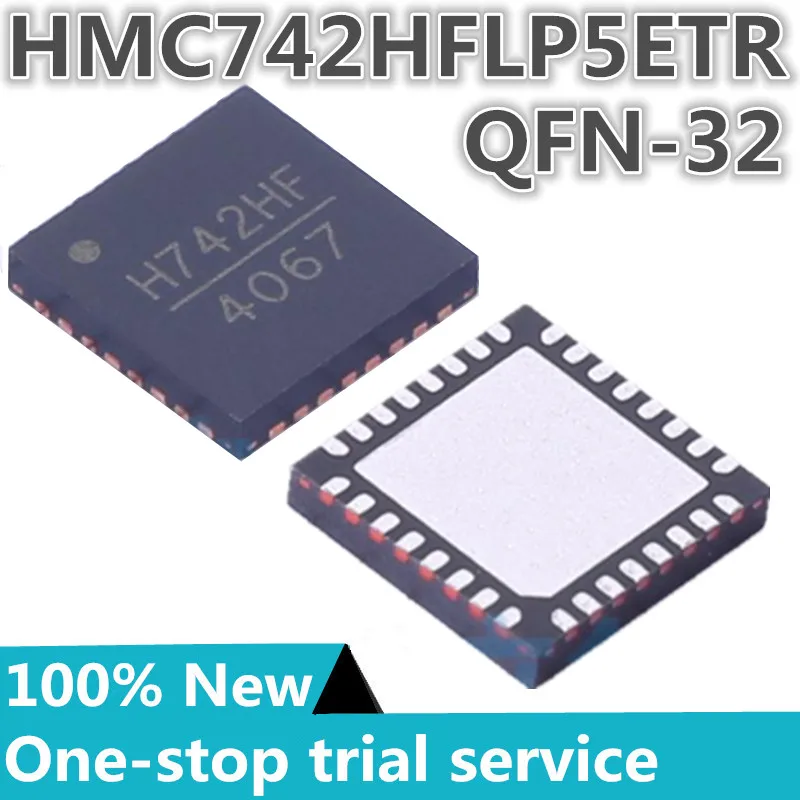 

1-10PCS %New original HMC742HFLP5ETR HMC742HFLP5E Silk screen H742HF QFN-32 RF amplifier IC general 500MHz ~ 4GHz