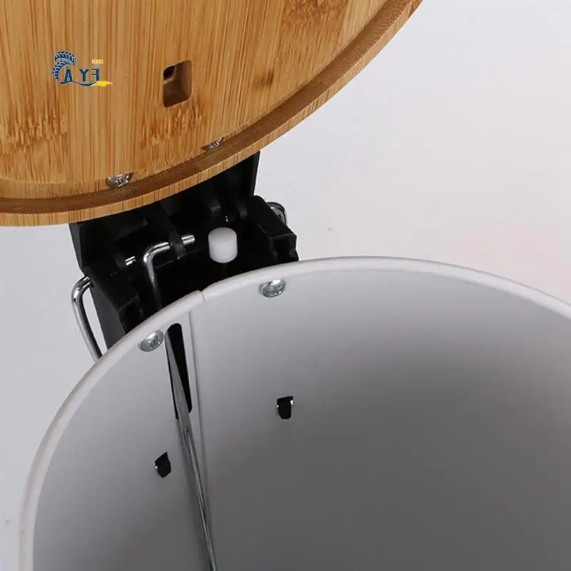 

AY03-1 Piece 5L Round Foot Trash Can White Household Trash Can With Lid Suitable For Kitchen, Bedroom And Living Room