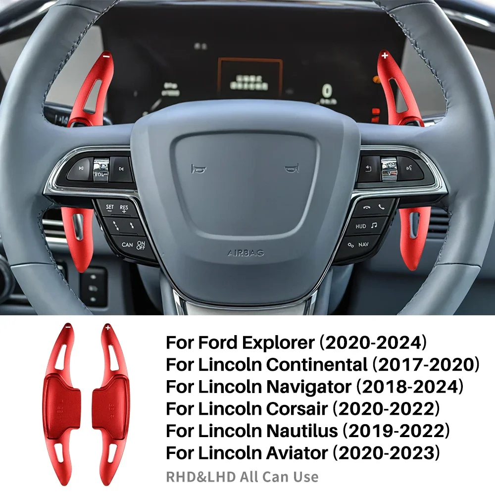 Car Steering Wheel Shift Paddle Paddles DSG Extension For Ford Explorer Lincoln Continental Navigator Corsair Nautilus Aviator