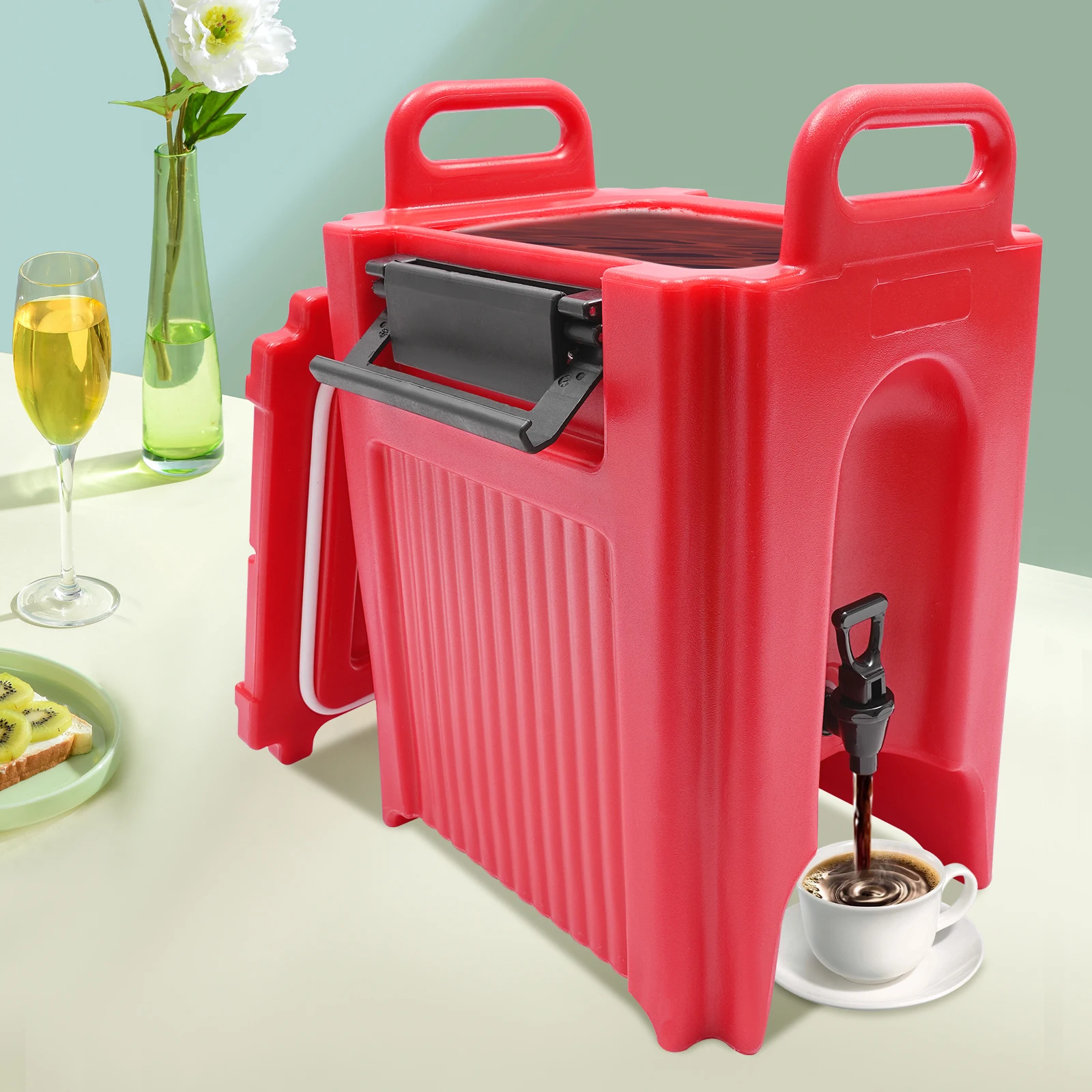 

5.28 Gallon Insulated Beverage Dispenser Portable Thermal Beverage Server for Coffee, Tea and Hot or Cold Drinks