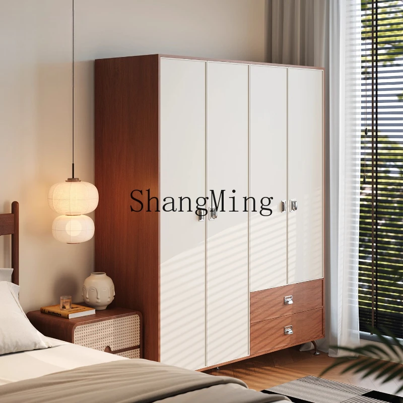 

ZYY medieval style solid wood wardrobe bedroom household storage cabinet minimalist dopamine combination cabinet