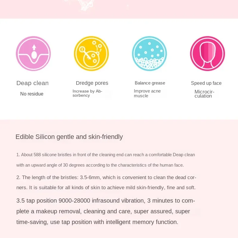 Free Shipping Facial Cleansing Instrument Facial Cleaner Makeup Remover Pore Deep Cleaner Facial Electric Silicone Beauty