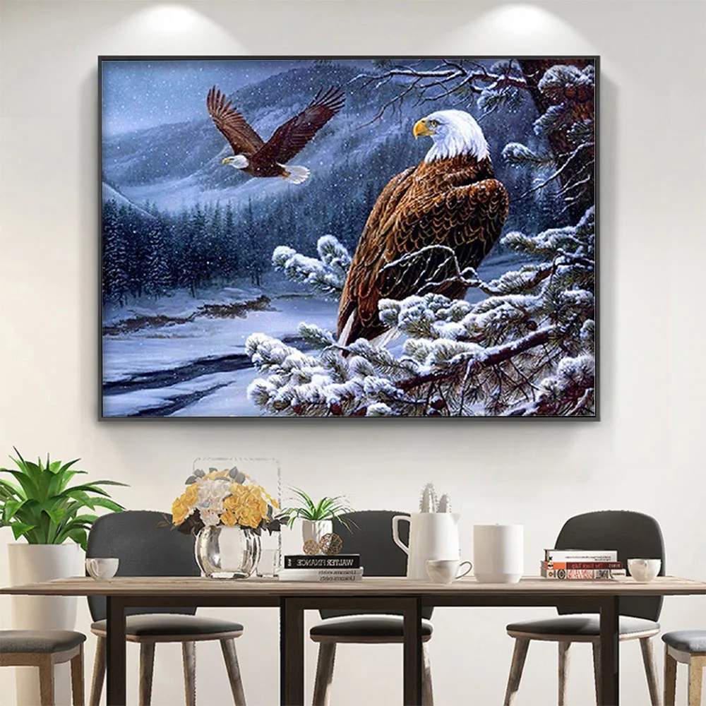 Animal Bird Eagle DIY Cross Stitch 11CT Embroidery Kits Craft Needlework Set Cotton Thread Printed Canvas Home Decoration