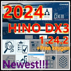 Newest 2024 Hino Diagnostic EXplorer 3 Hino with keygen DX3 V1.24.2 [02.2024]+ unlocked keygen+ free help install+ install video