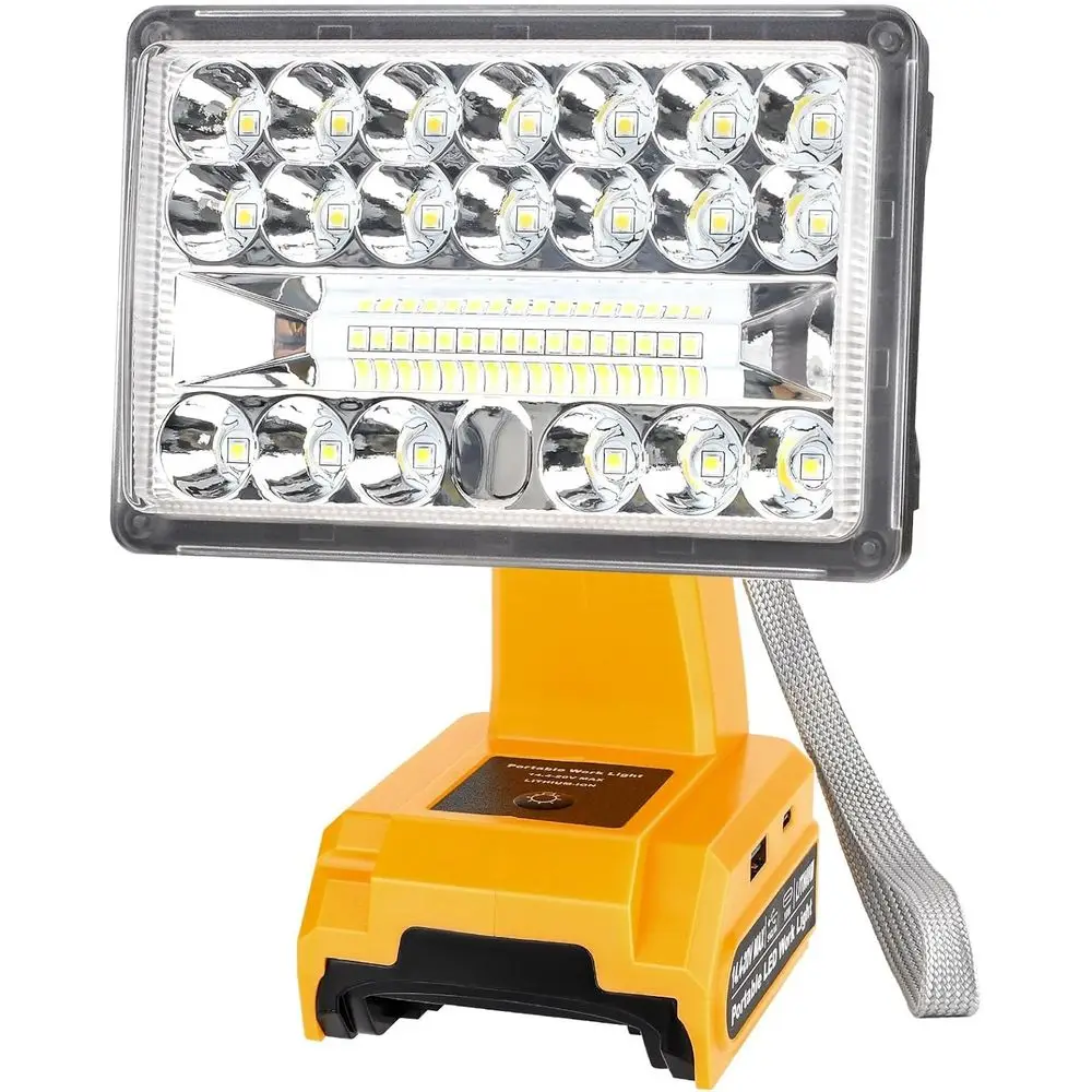 

28 Вт, 2000 лм, беспроводной светодиодный рабочий фонарь или портативный светильник на аккумуляторе 20 В Max для улицы и помещений, для мастерских и строительных площадок, прожектор и точечный светильник