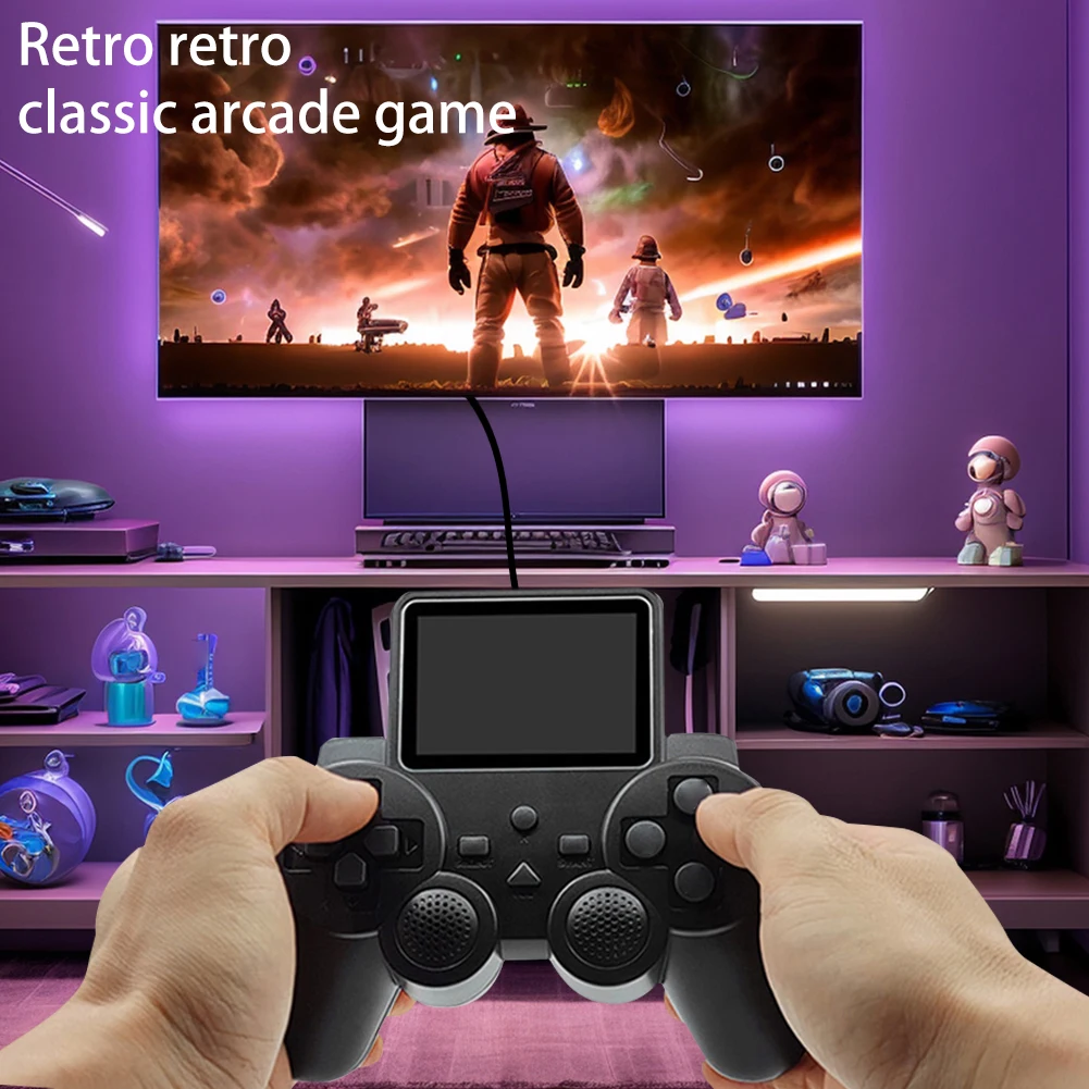 

Портативная игровая консоль со встроенными 520 играми, ретро-игровая приставка с перезаряжаемой батареей, подарки для мальчиков и девочек