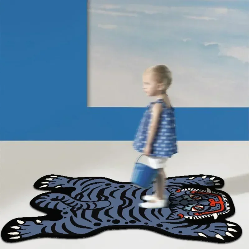 Carpet Living Room Cute Cartoon Tiger Decor Carpets Children Bedroom Bedside Large Area Rug Home Decoration Cloakroom Foot Mat