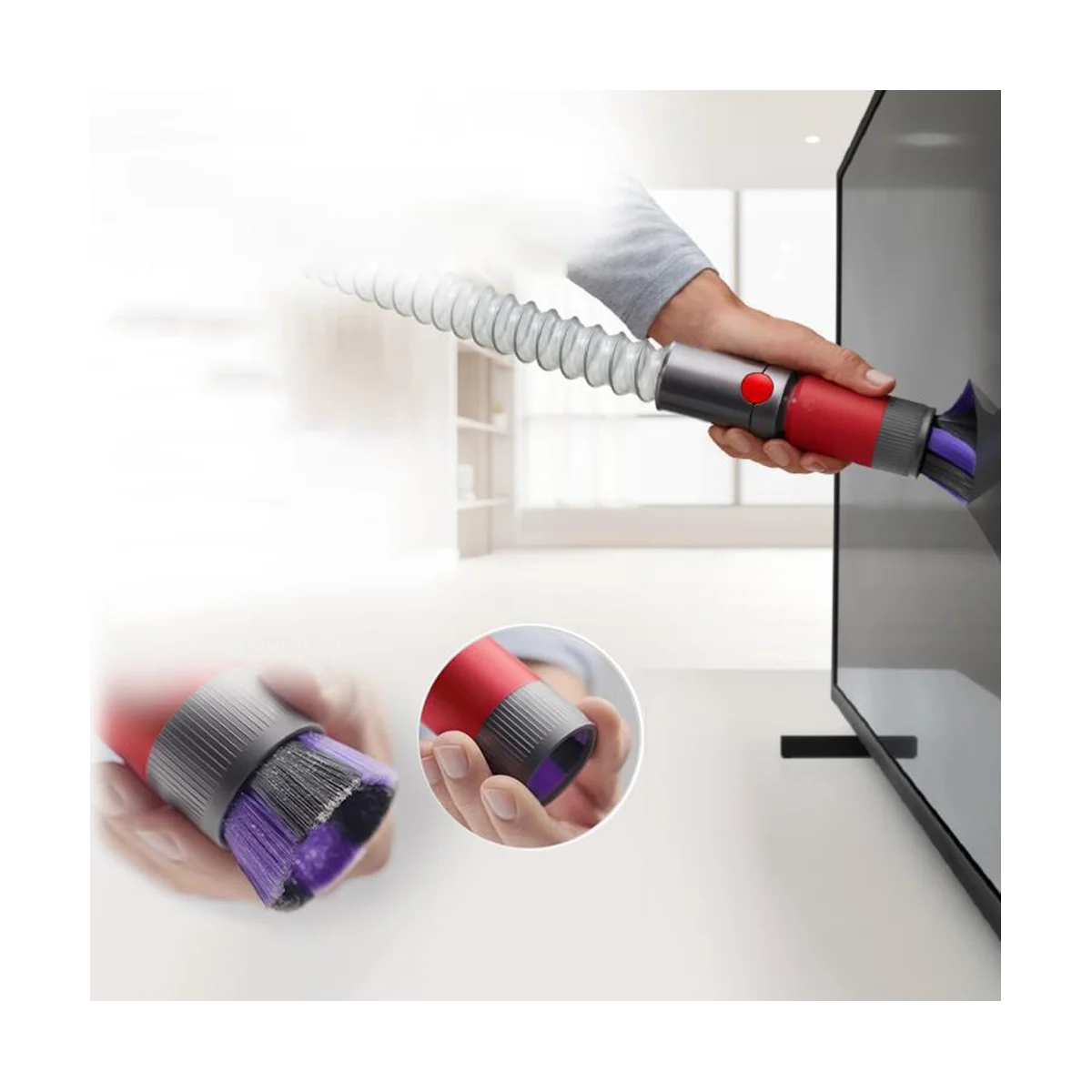 A09G-For V7 V8 V10 V11 V12 V15 Traceless فرشاة الغبار رئيس تمديد خرطوم مجموعة مكنسة كهربائية شفط رئيس الملحقات