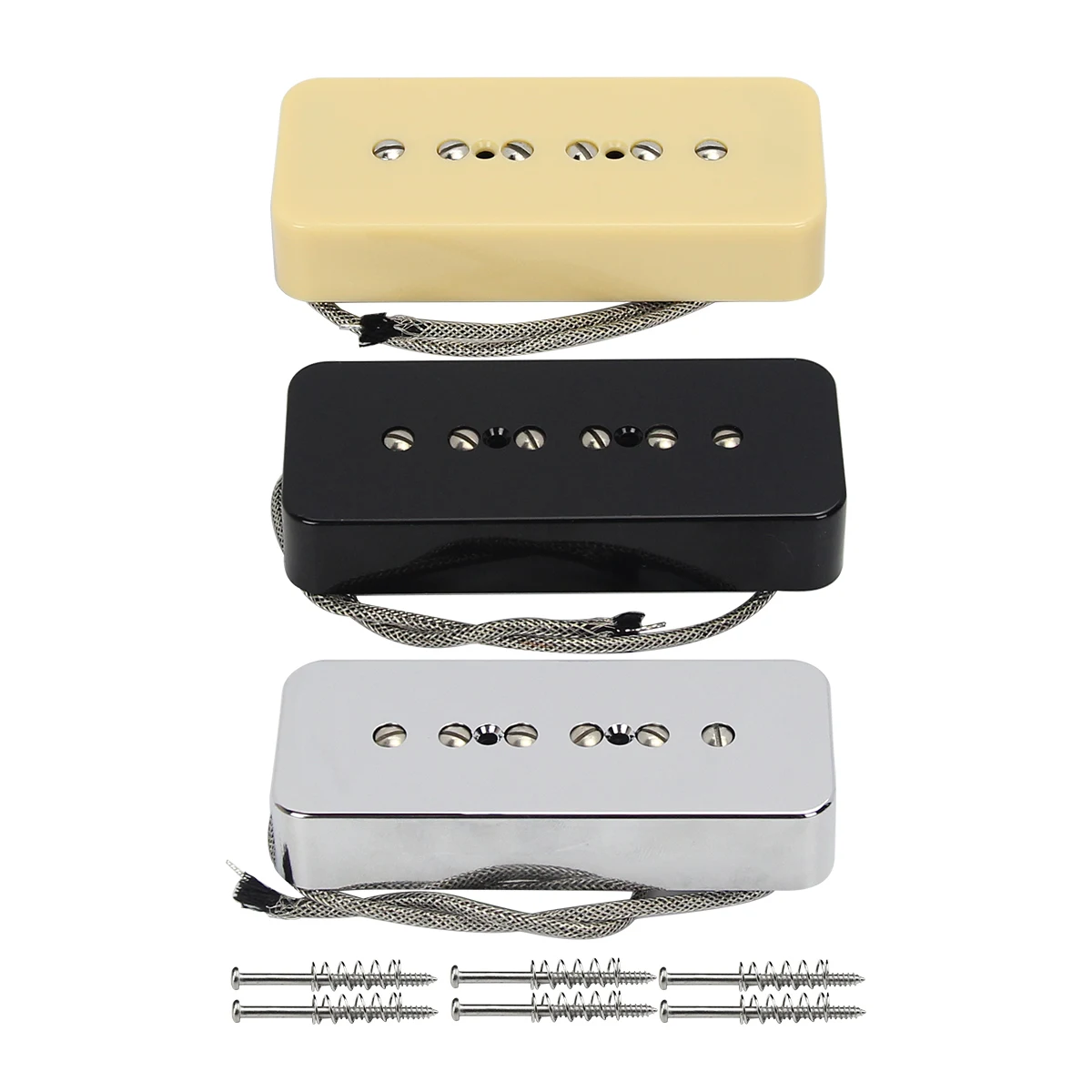 NEW 1PCS Vintage Alnico 5 Guitar Pickup Soapbar P90 P 90 Pickup Guitar Accessories Neck / Bridge ,Chrome/Black/Yellow Choose