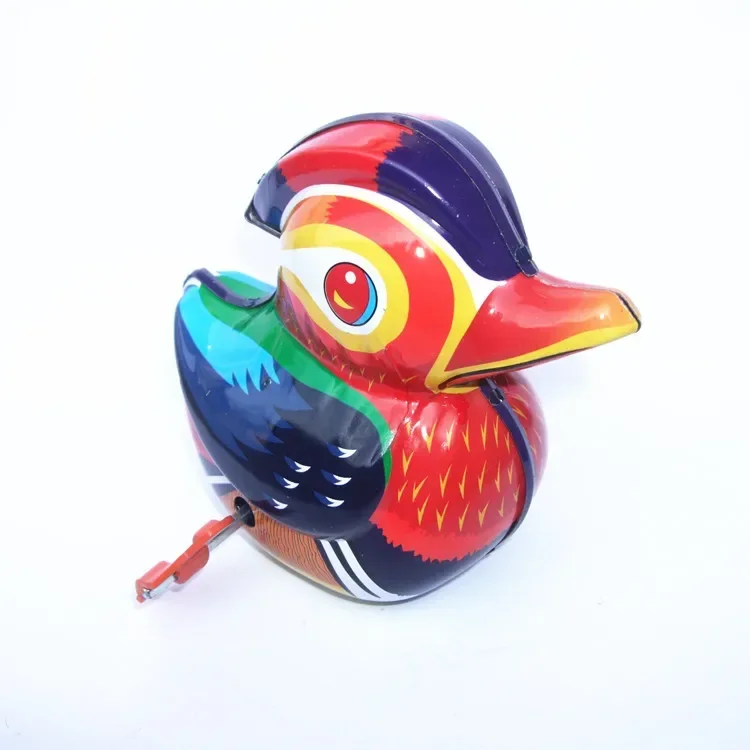 [Funny] collezione per adulti Retro Wind up toy Metal Tin The bird Mandarin duck meccanico Clockwork toy figures model kids gift