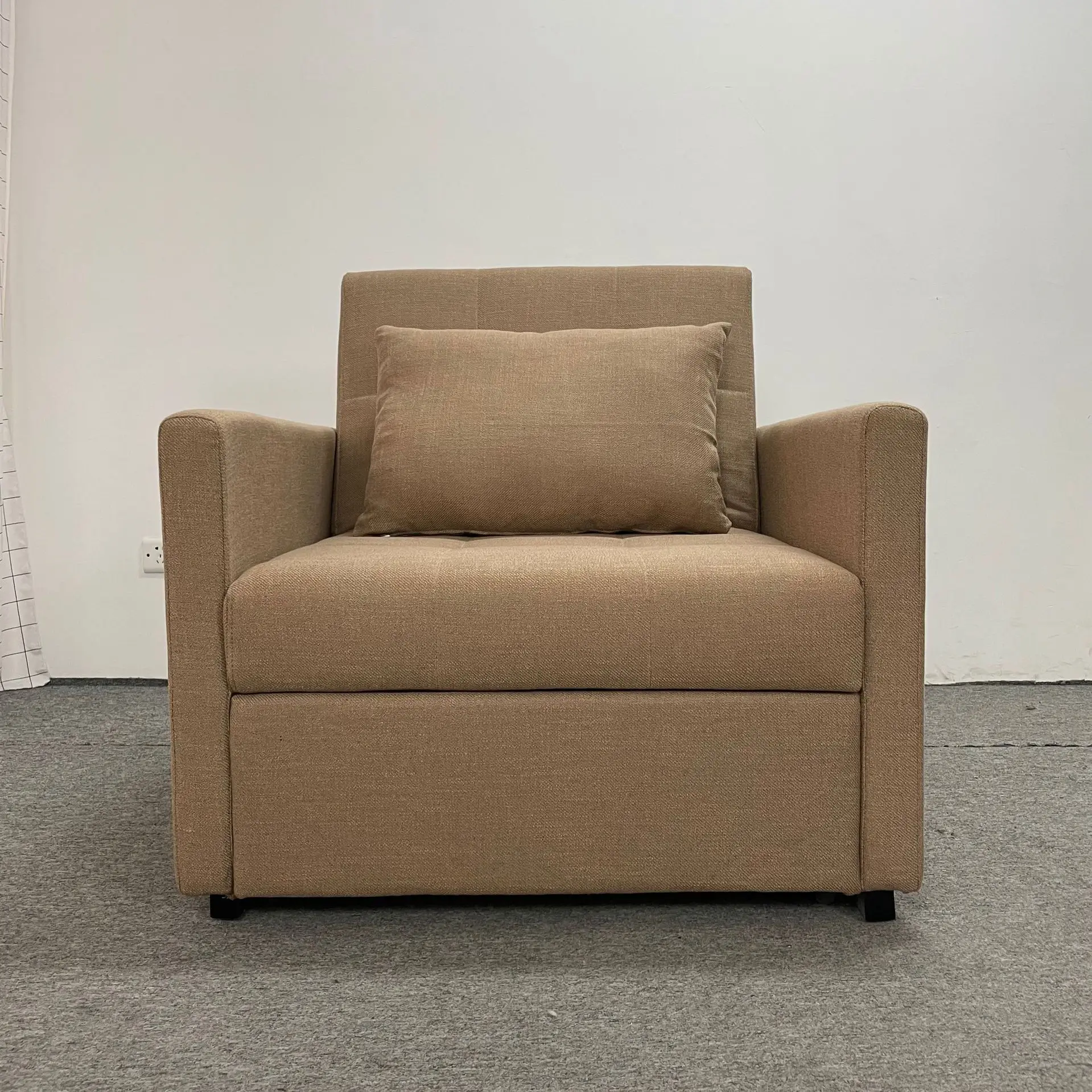 Multifunctional dual-purpose sofa, bed fabric escort bed single small apartment