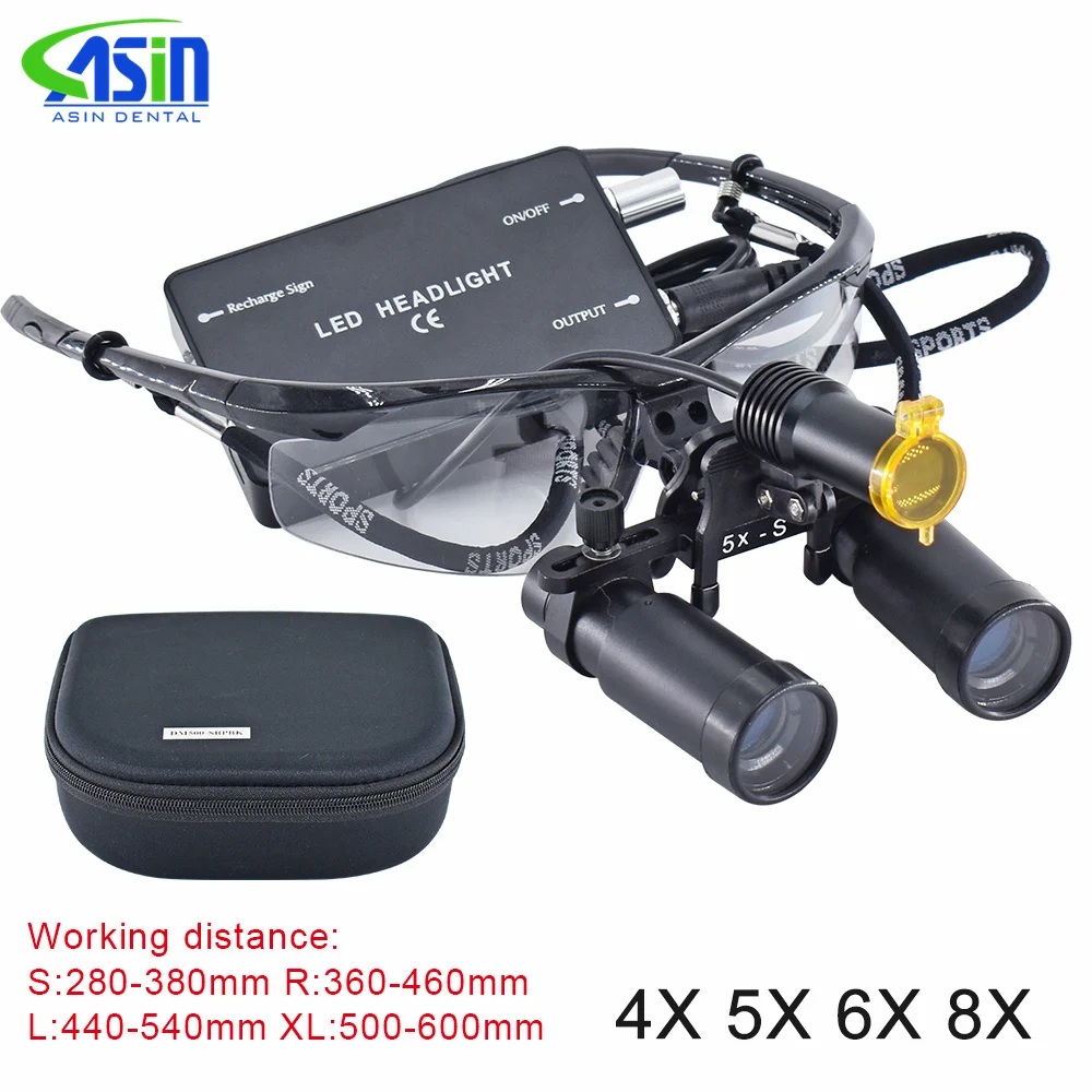 4X 5X 6X 8X 6x Dental Loupes Binnocular Magnifying Glass Medical Magnifier Surgical Loupe Dentist Tools Surgery Dentistry
