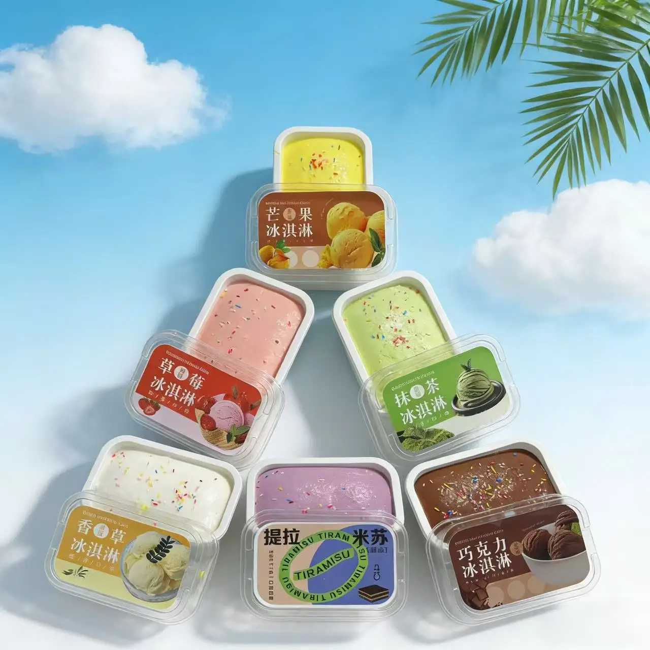 Cartoon Mini-Kuchen-Quetschspielzeug Modell Simulation Tiramisu Eiscreme Clicker Stressabbau-Spielzeug