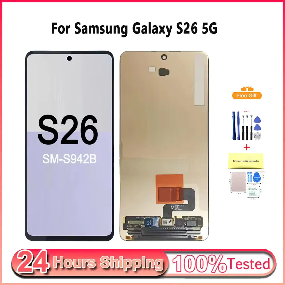 6.3'' 120Hz LTPO AMOLED Screen For Samsung Galaxy S26 5G, SM-S942B Phone LCD Display Touch Screen Repair Replacement Spare Part