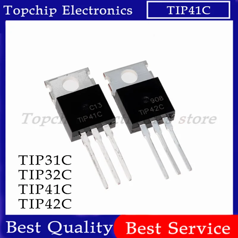 10 قطعة TIP31C TIP32C TIP41C TIP42C الترانزستور TO-220