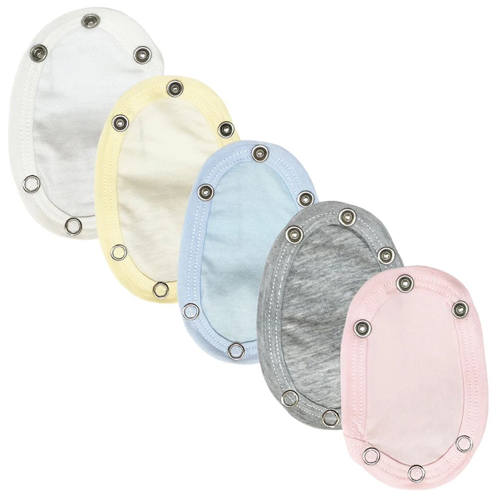 

5pcs Bodysuit Extender Snaps Jumpsuits Extender Baby Girl Cotton Jumpsuit Extension Unisex Toddler Clothes Soft Material