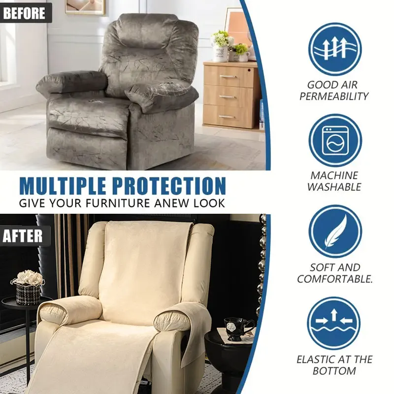 1PC-Zhihuashi single sofa cushion anti slip all season universal Zhihuashi special solid color sofa cushion