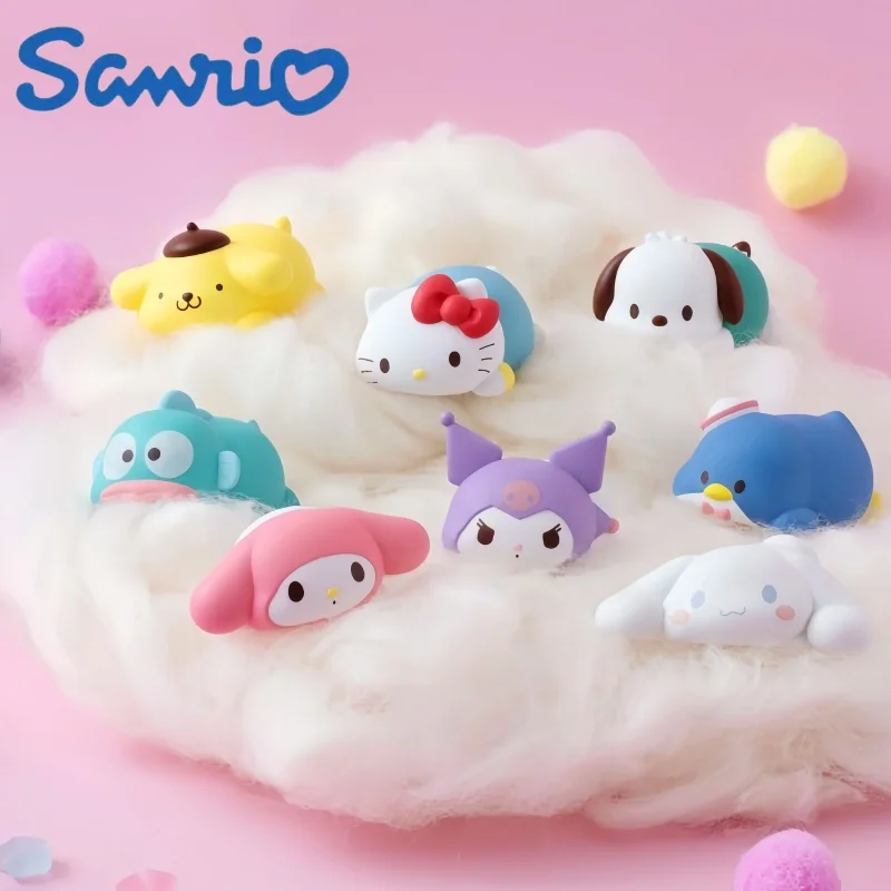 Gorąca sprzedaż Sanrio Mocchirikororin Series Blind Box Cute Anime Action Figure Niespodzianka Tajemnicze pudełko Model kolekcjonerski Dekoracja biurka Prezent